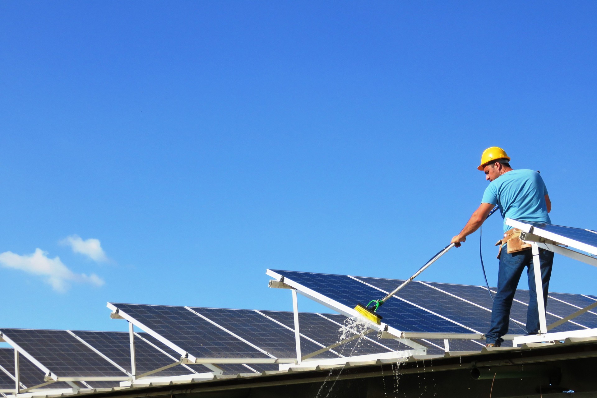 Cleaning solar panels